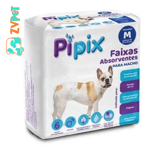 Fralda Descartvel Macho Pipix M C/6un