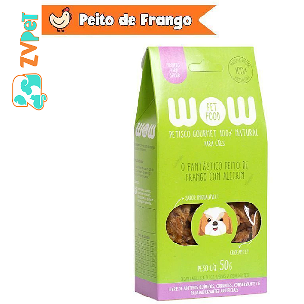 Petisco Gourmet Natural O Fantastico Peito De Frango Com Alecrim Para CÃes 50g
