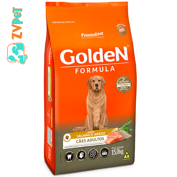 Racao Golden Formula Para Caes Adultos Sabor Salmao E Arroz 15 Kg