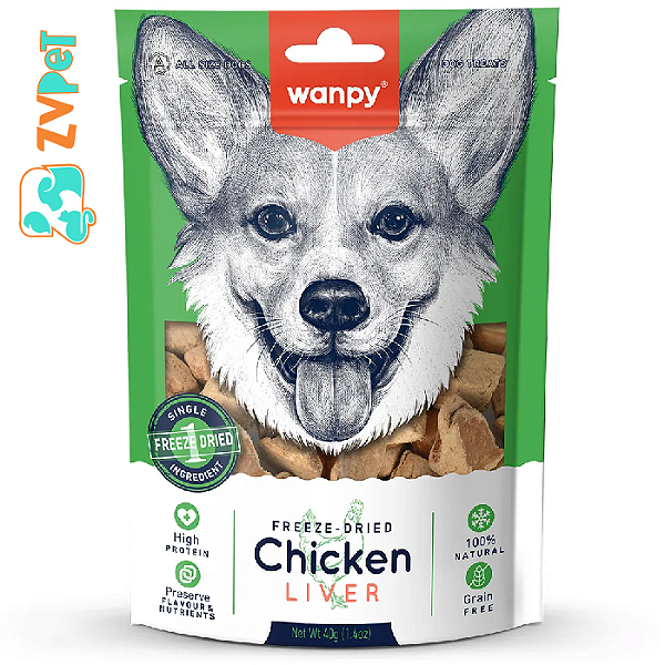 Petisco Freeze Dried FÍgado De Frango 40g Para Caes- Wanpy
