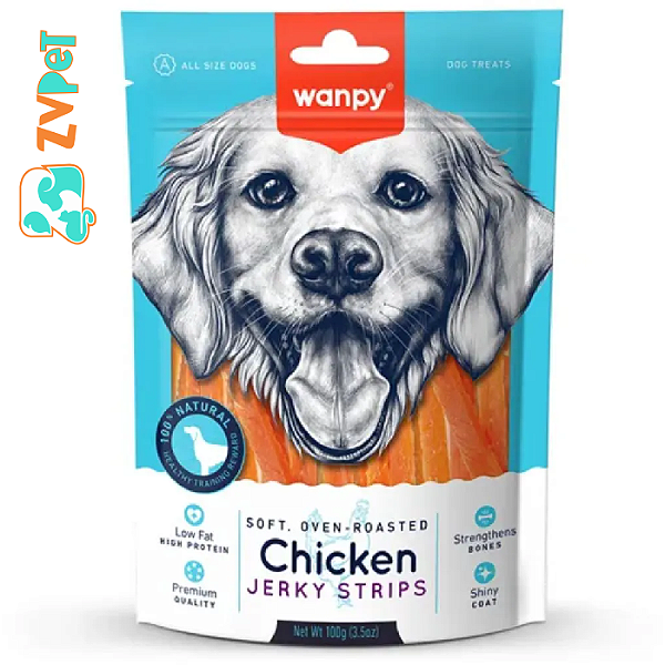 Petisco Tiras De Frango 100g Para Caes - Wanpy