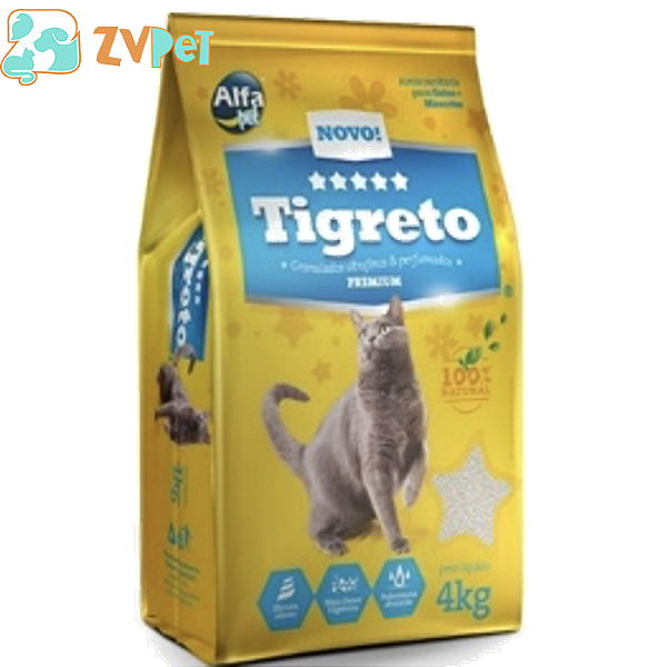 Areia Sanitaria Perfumada Tigreto Premium 4 Kg