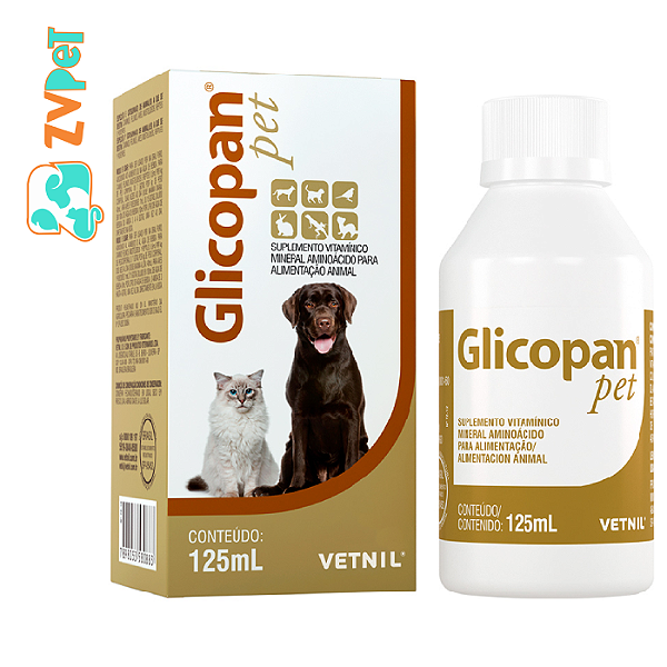 Suplemento Glicopan Pet Para Caes E Gatos 125ml