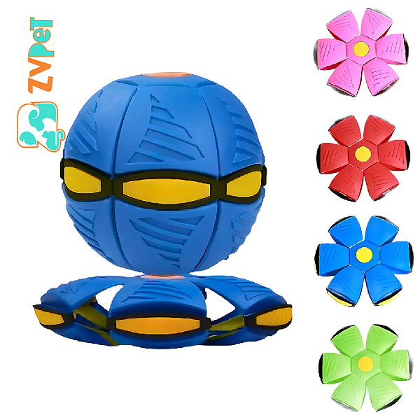 Bola Magica Maluca Vira Disco Voador Tres Led Cores Sortidas