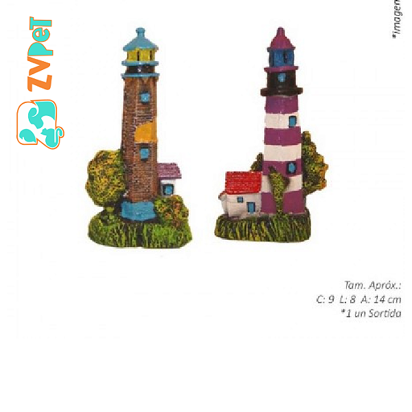 Enfeite Aquario Farol Medio 1un