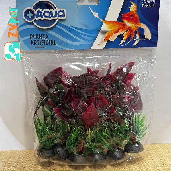 Planta Plastica Mini P302 C/6 (7,5cm) Para Aquario Mais Acqua