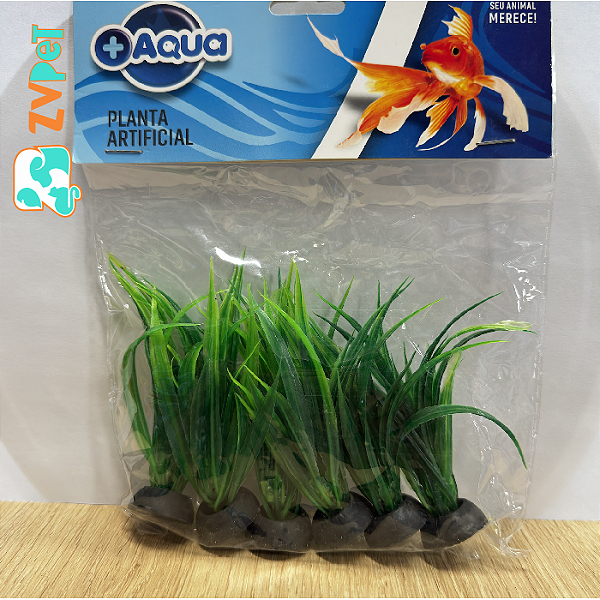 Planta Plastica Mini P303 C/6 (7,5cm) Para Aquario Mais Acqua
