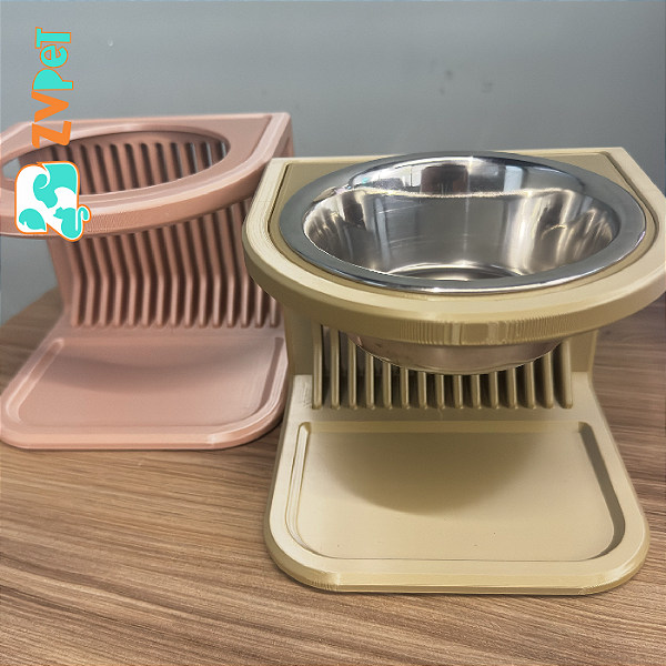 Comedouro Elevado Alto Postura Pet 500ml Para Caes E Gatos Cores Sortidas - Zv Pet