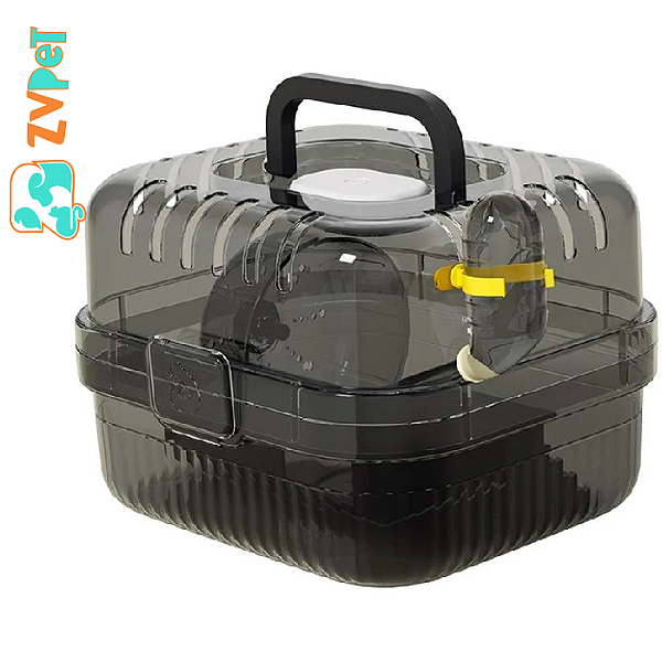 Transporte Gaiola Hamster 21x21x18cm Preto