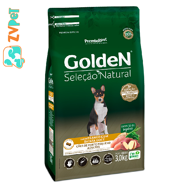 Racao Golden Selecao Natural Para Caes Adultos De Porte Pequeno Sabor Frango Com Batata Doce 3 Kg