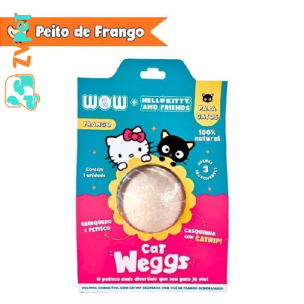 Petisco Natural Para Gatos Weggs Sabor Frango Com Catnip 1 Uni - Wow Pet