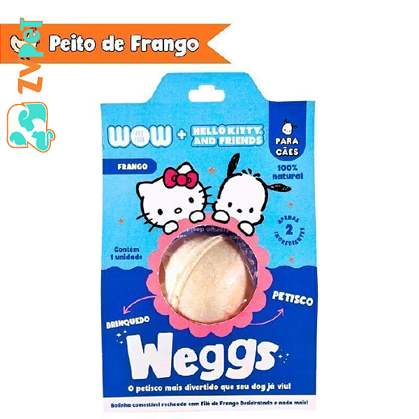 Petisco Natural Para Caes Weggs Sabor Frango 1 Uni - Wow Pet
