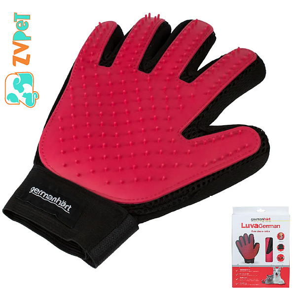 Luva De Dedo Vermelho Germanhart Removedora De Pelos Para Caes(n/a)