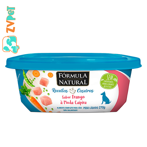 Racao Umida Formula Natural Fresh Meat Receitas Caseiras Para Caes Adultos Sabor Frango A Moda Caipira 270g