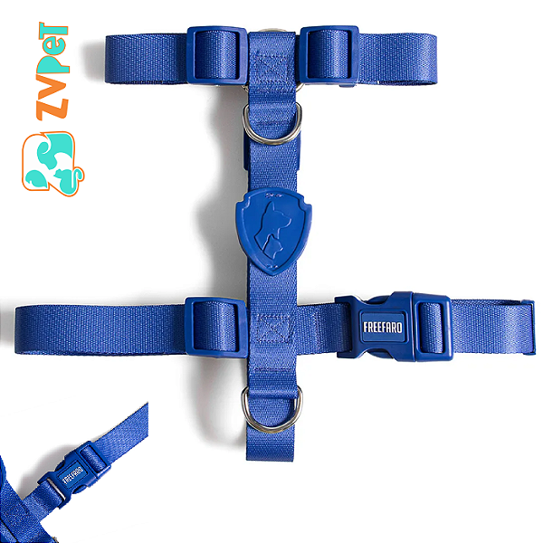 Peitoral H Total Blue Para Caes - P - Freefaro