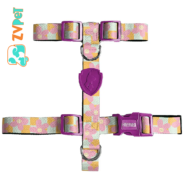 Peitoral H Para Caes Floral - M - Freefaro
