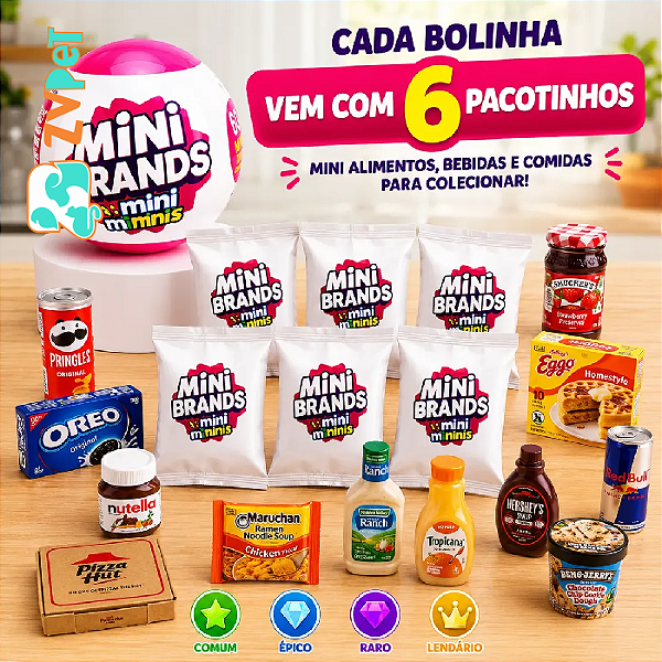 Mini Geladeira Brinquedo +2 Bolas Mini Brands Surpresa Azul-turquesa
