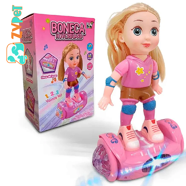 Boneca Patinadora Canta Danca Brinquedo Eletrico Hoverboard Balance Car Lovely Doll
