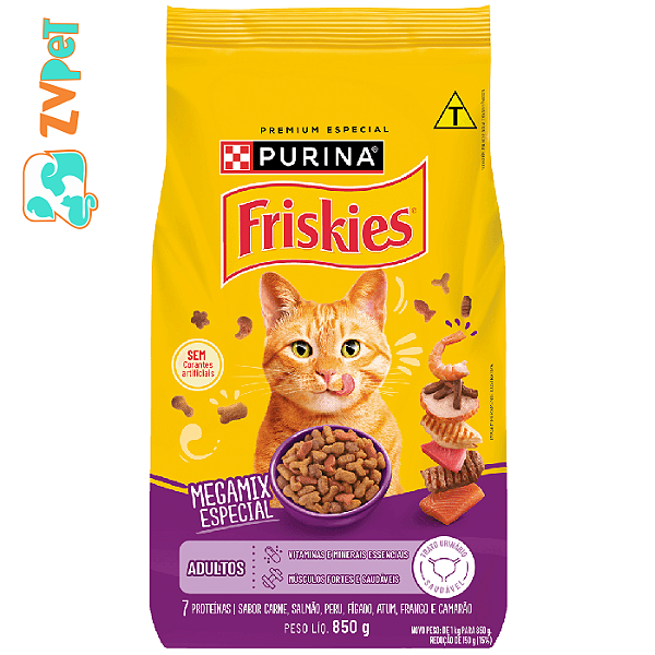 Racao Friskies Megamix Para Gatos Adultos 850g