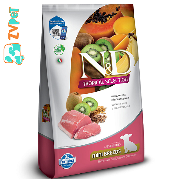 Racao Farmina Ned Tropical Selection P/ Caes Filhotes De Porte Mini Sabor Suino Cereais E Frutas Trop 2kg