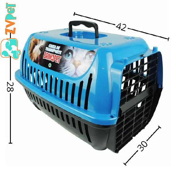 Caixa De Transporte N1 Azul Brinqpet