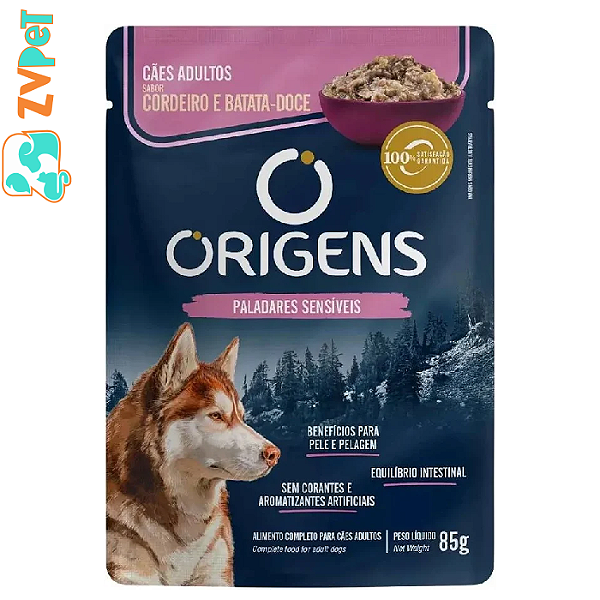 Sache Origens Para CÃes Adultos Sabor Codeiro E Batata Doce 85g