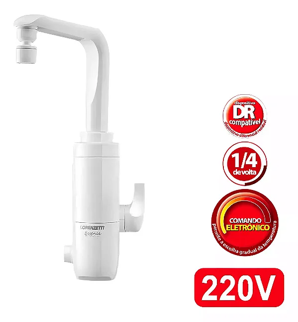TORNEIRA ELETRÔNICA ESSENCE/BANCADA BRANCA 220V/550W