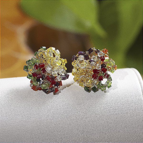 Brinco Frufru Colorido pequeno