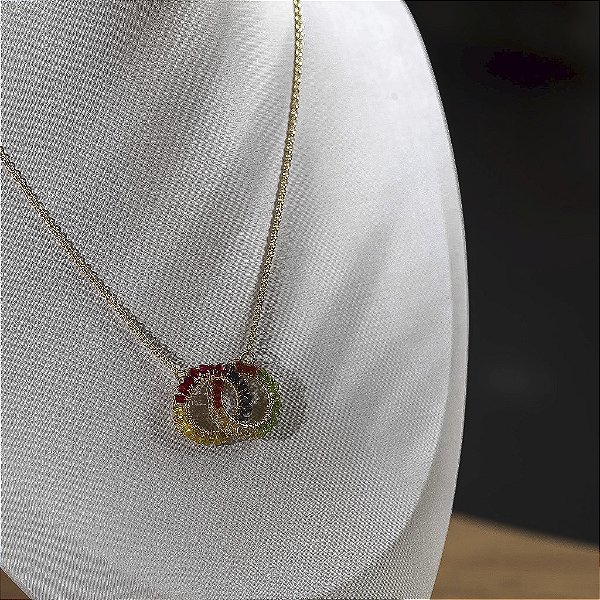 Colar Infinito colorido