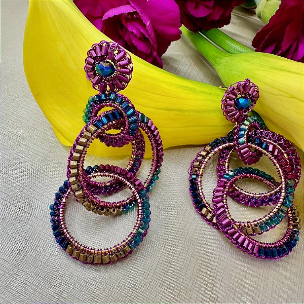 Brinco Grace Magenta