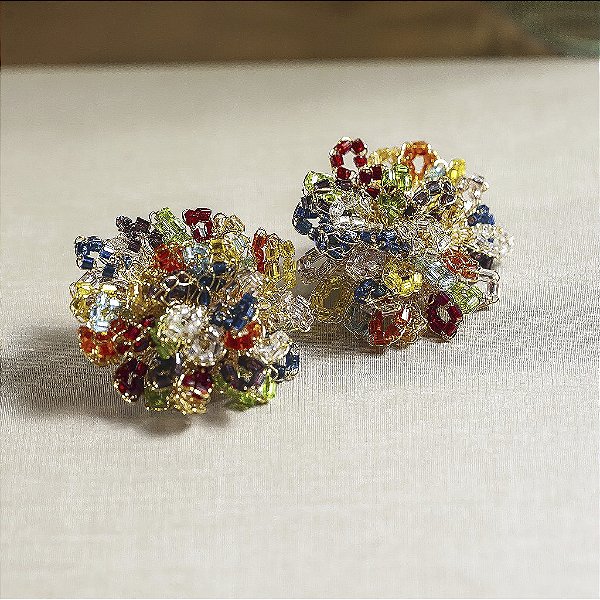 Brinco Frufru Grande Colorido