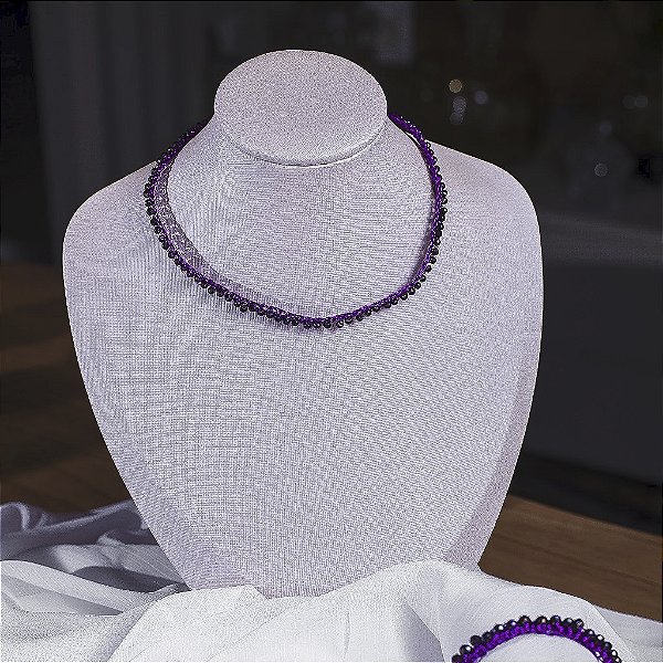 Colar Chocker Fucsia