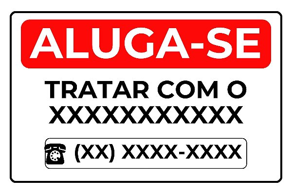 Placa Aluga-se