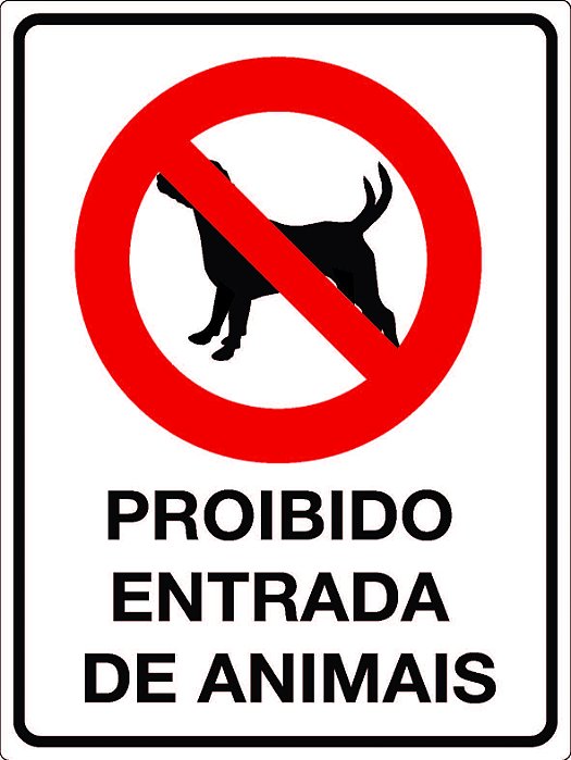 Proibido Entrada de Animais