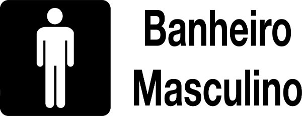 Placa WC Masculino Horizontal