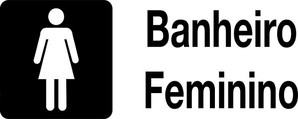 Placa WC Feminino Horizontal