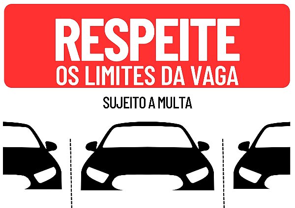 Placa Estacione Limites Vaga
