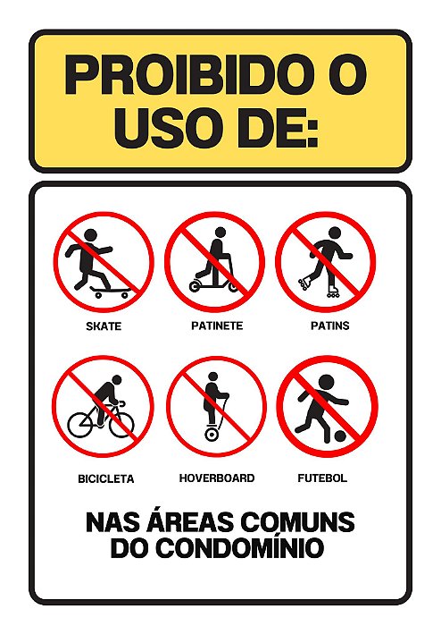 Placa Regras Area Comum