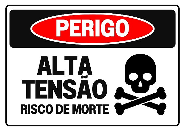 Placa Perigo - alta tensâo