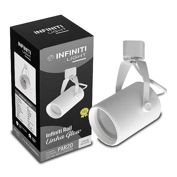 Infiniti Light Spot Direcionável Glow Par20 Para Trilho Eletrificado
