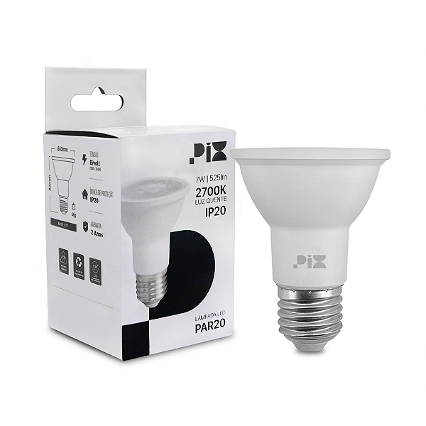 Pix Lâmpada Led Par20 7w 2700k Ip20 Bivolt