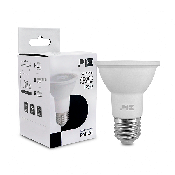 Pix Lâmpada Led Par20 7w 4000k Ip20 Bivolt