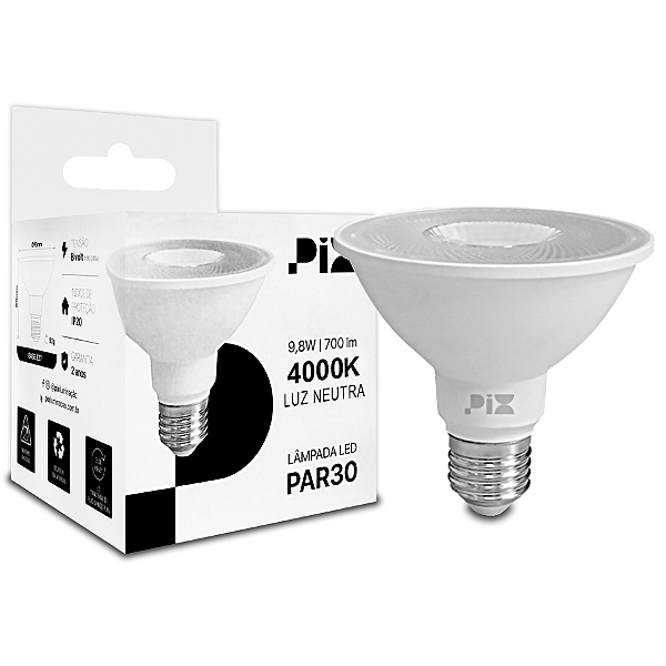 Pix Lâmpada Led Par30 9,8w 4000k Bivolt