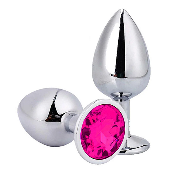 PLUG ANAL DE METAL COM PEDRA GRANDE GENERAL IMPORT