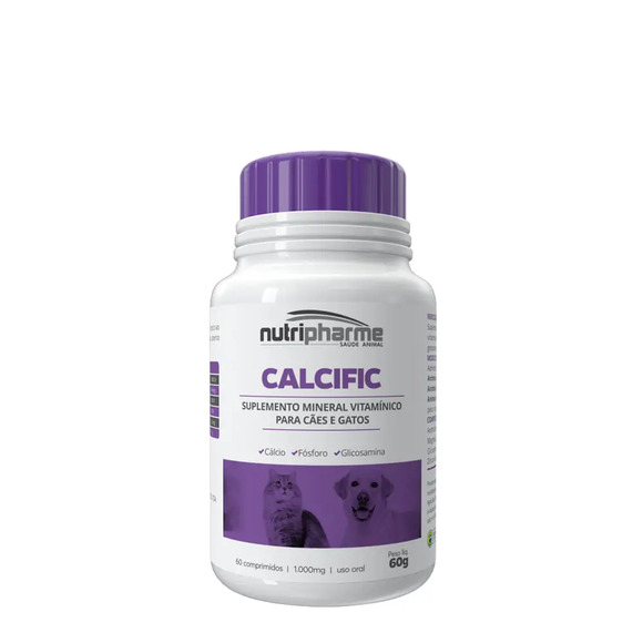 Suplemento Mineral Calcific Nutripharme Cálcio 60 g