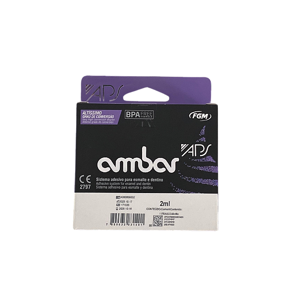 Sistema Adesivo p/ esmalte e dentina AMBAR  2ml