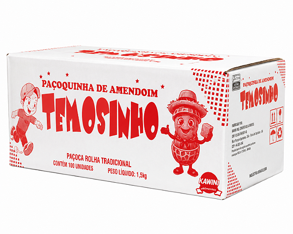 Paçoca Temosinho - cx c/100 unidades