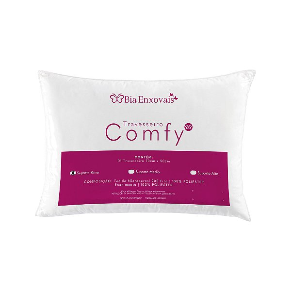 Travesseiro Suporte Baixo 70x50 01 Pç 200 fios Comfy