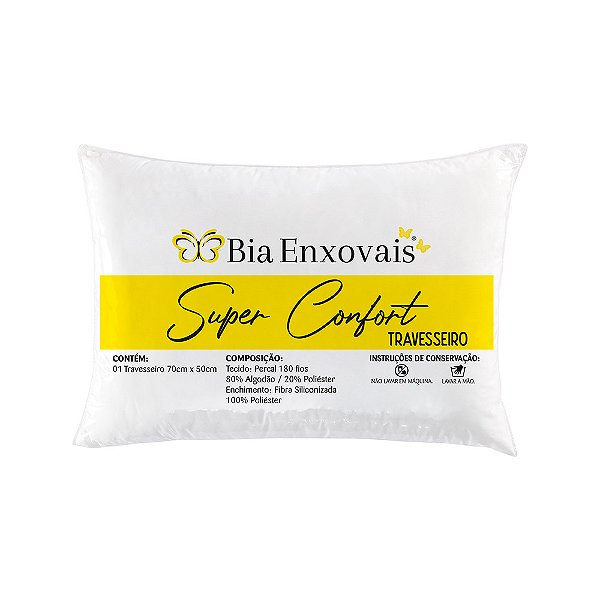 Travesseiro Super Confort 70x50 01 Pç Percal180 fios Comfy
