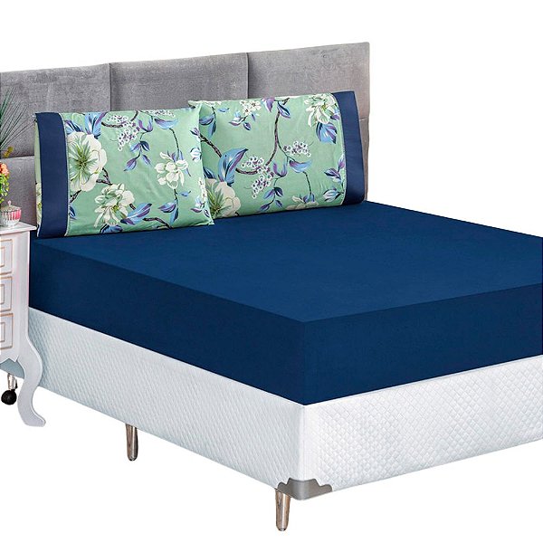Jogo de Cama 3 Peças Naturale Casal Ponto Palito